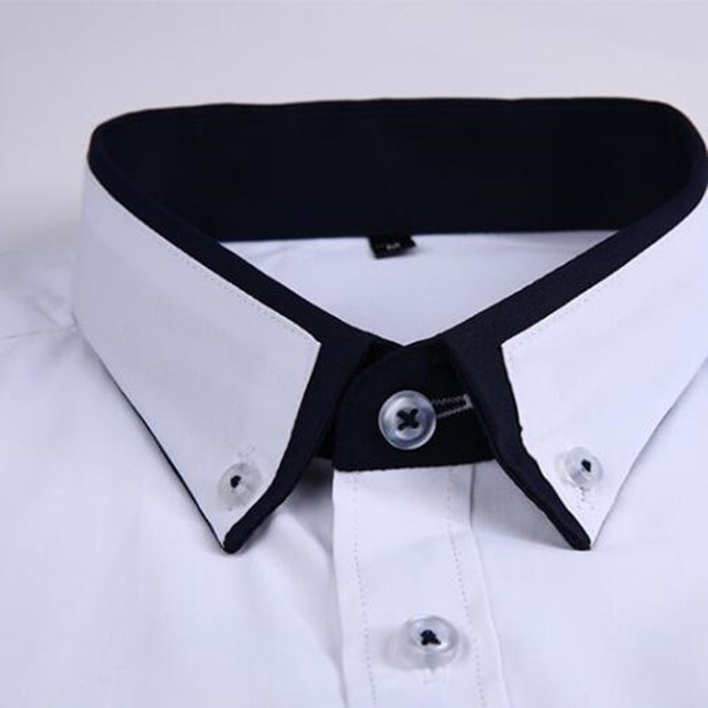 Camisa Social Masculina Verona Manga Longa Algodão Gola Colarinho