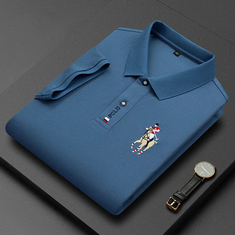 Camisa Polo Masculina Algodão Verona Manga Curta Bordada Casual