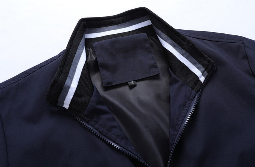 Jaqueta Masculina Slim Fit Com Zíper Verona