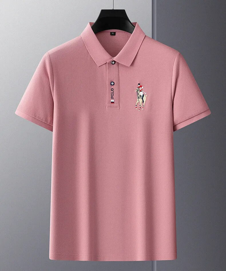 Camisa Polo Masculina Algodão Verona Manga Curta Bordada Casual
