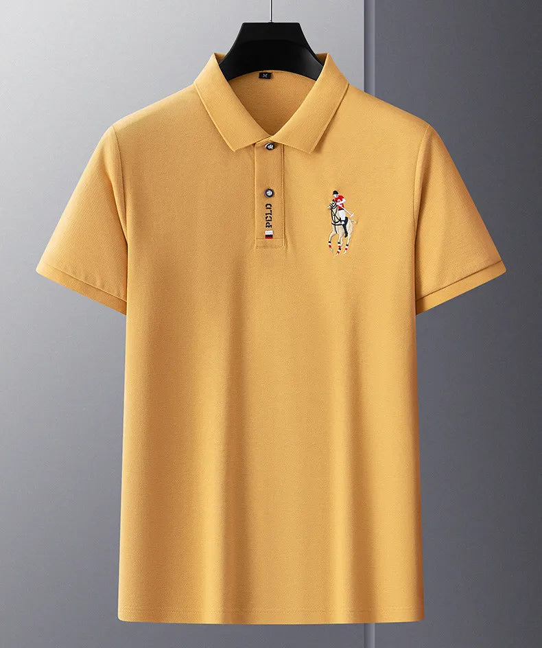 Camisa Polo Masculina Algodão Verona Manga Curta Bordada Casual