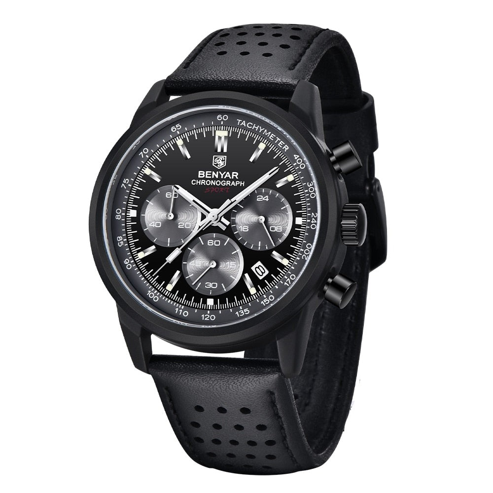 Relógio Masculino Pulseira de Couro Quartzo Ferrara - vista 4