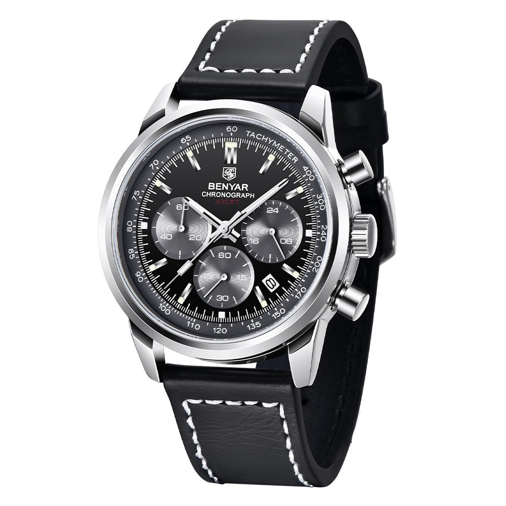 Relógio Masculino Pulseira de Couro Quartzo Ferrara - vista 3