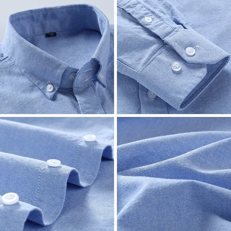 Camisa Masculina Listrada Rimini 100% Algodão Manga Longa Colarinho Bordada