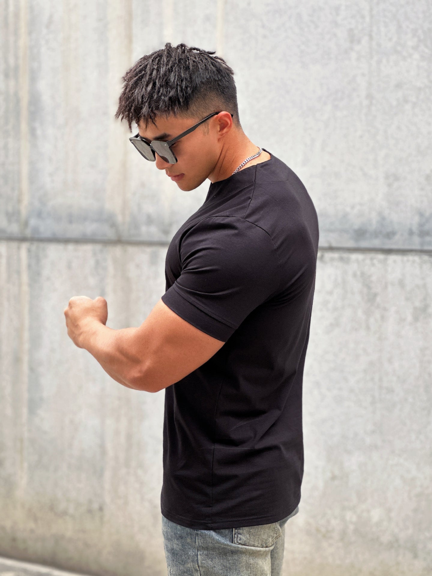 Camiseta Masculina 100% Algodão Gola Henley Ravenna