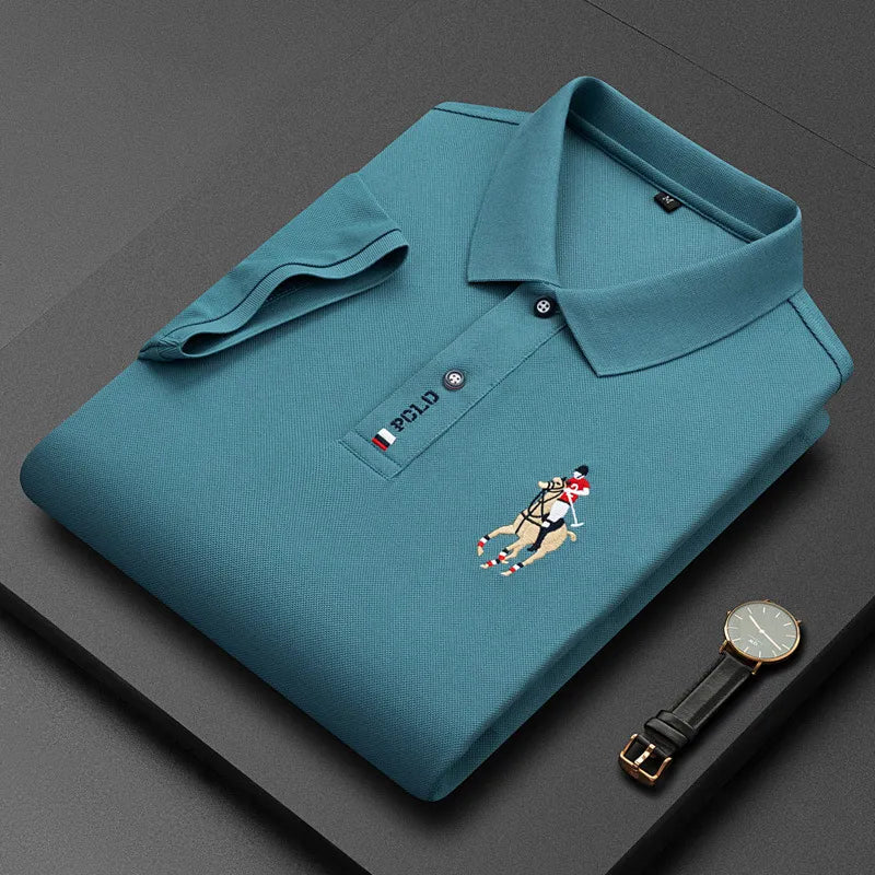 Camisa Polo Masculina Algodão Verona Manga Curta Bordada Casual