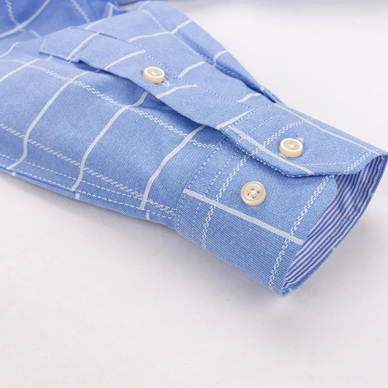 Camisa Masculina Xadrez Manga Longa 100% Algodão Padova