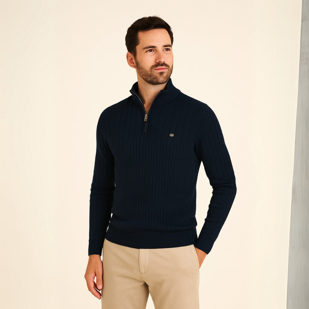 Suéter Masculino Gola Alta com Zíper Verri Premium Algodão