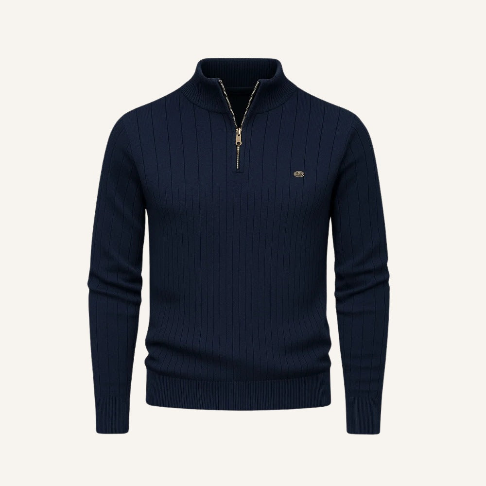 Suéter Masculino Gola Alta com Zíper Verri Premium Algodão
