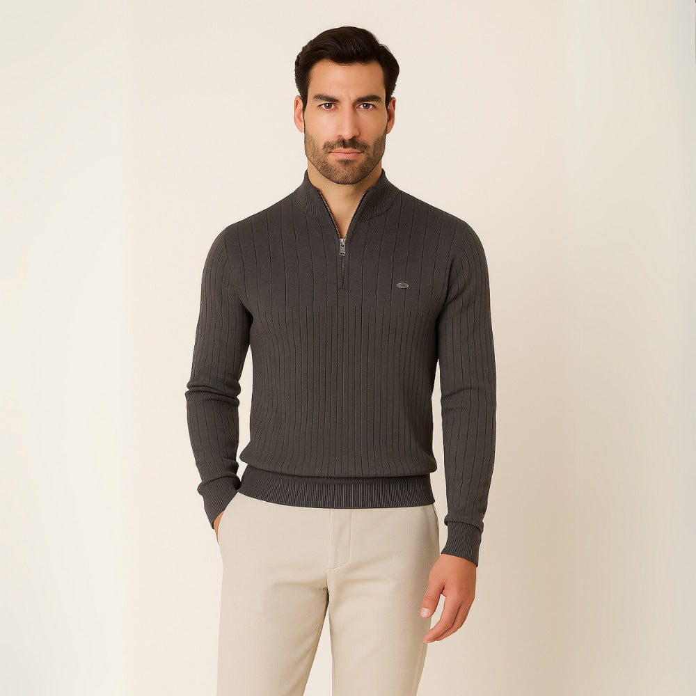 Suéter Masculino Gola Alta com Zíper Verri Premium Algodão