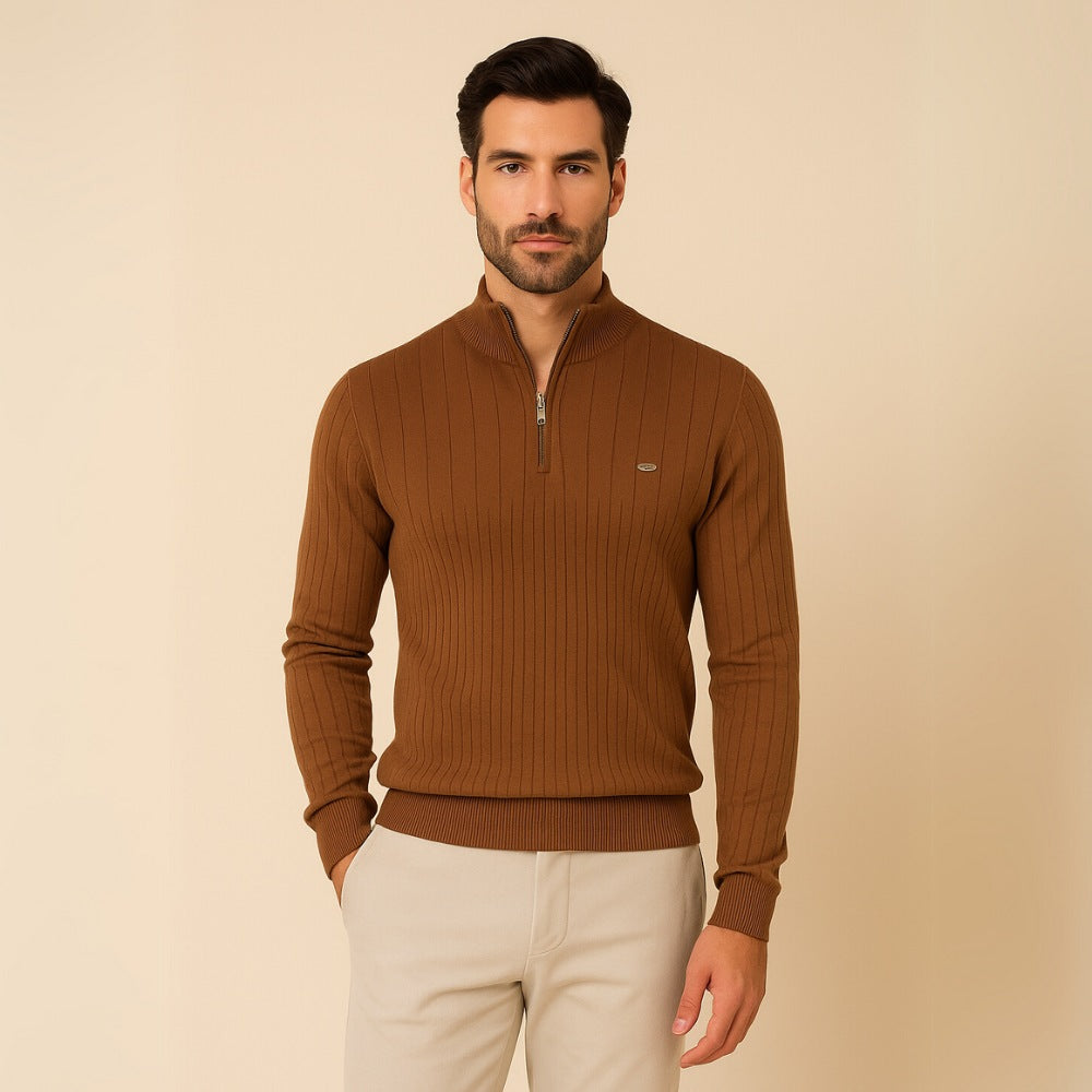 Suéter Masculino Gola Alta com Zíper Verri Premium Algodão