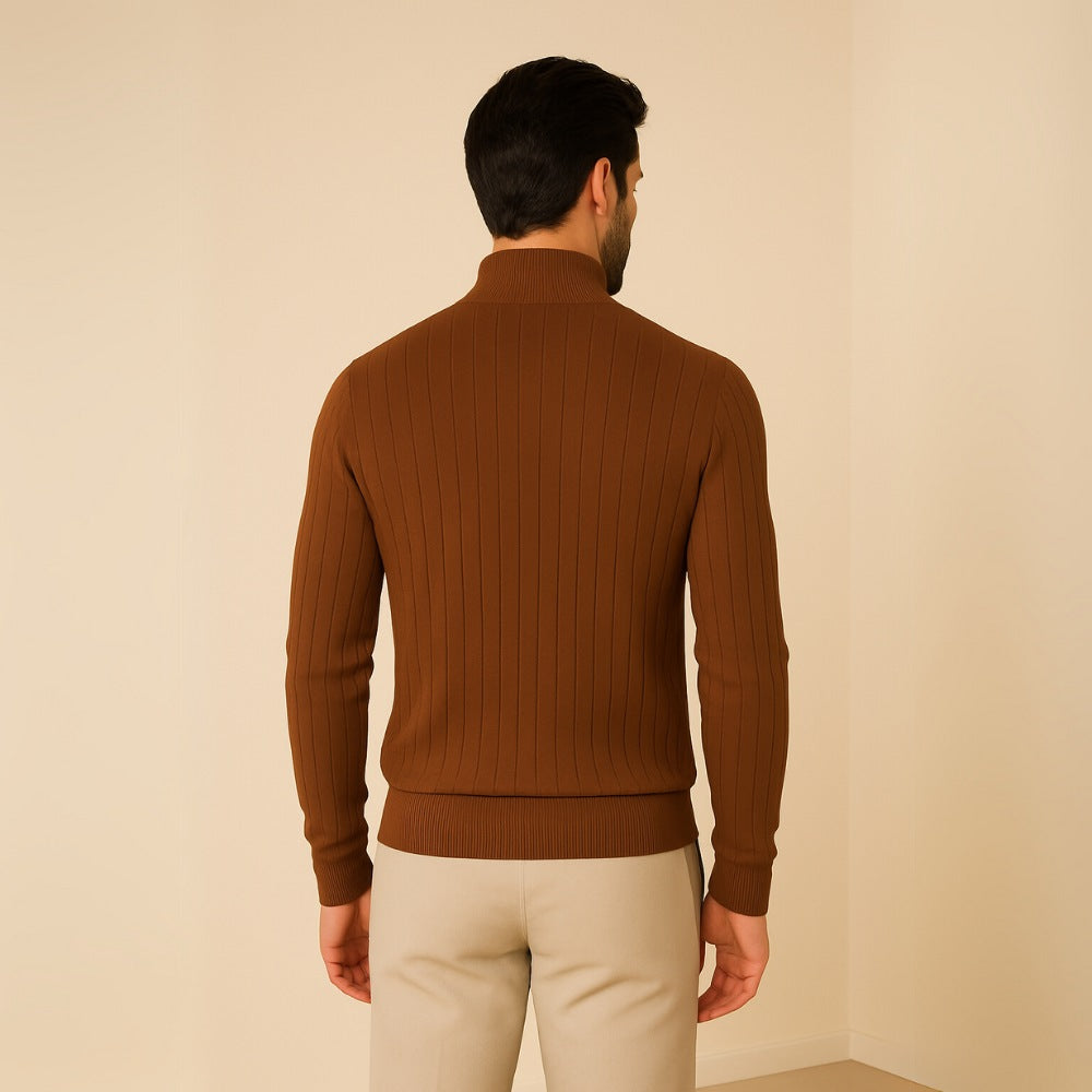 Suéter Masculino Gola Alta com Zíper Verri Premium Algodão
