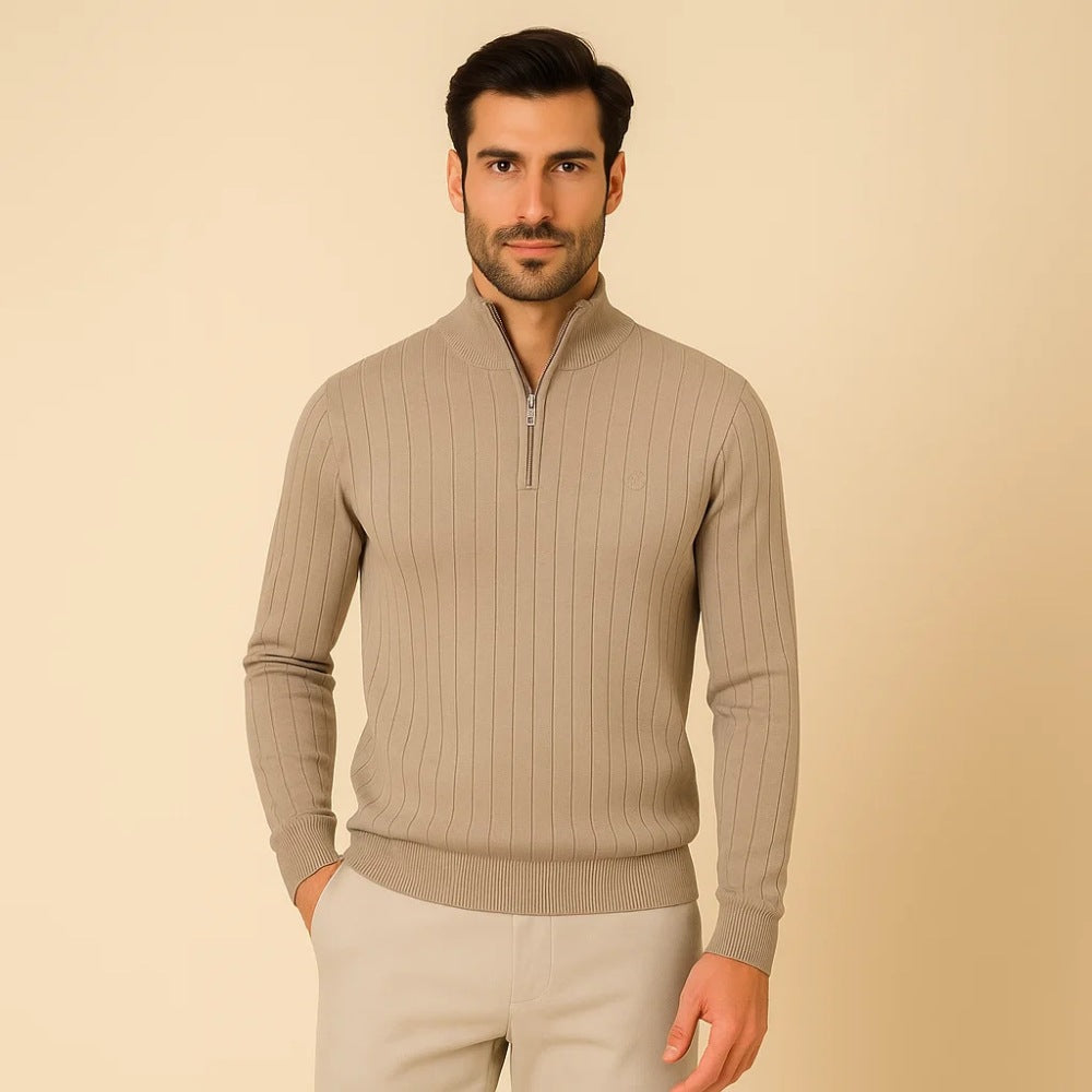 Suéter Masculino Gola Alta com Zíper Verri Premium Algodão
