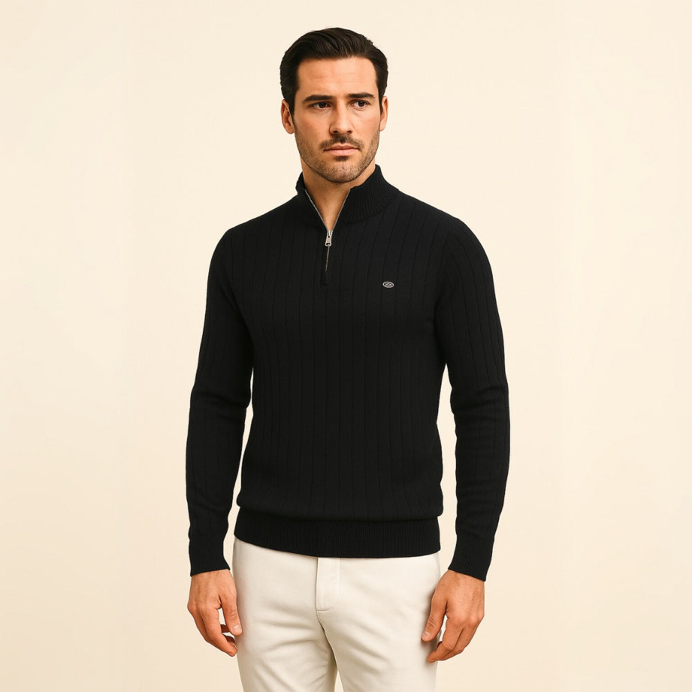 Suéter Masculino Gola Alta com Zíper Verri Premium Algodão