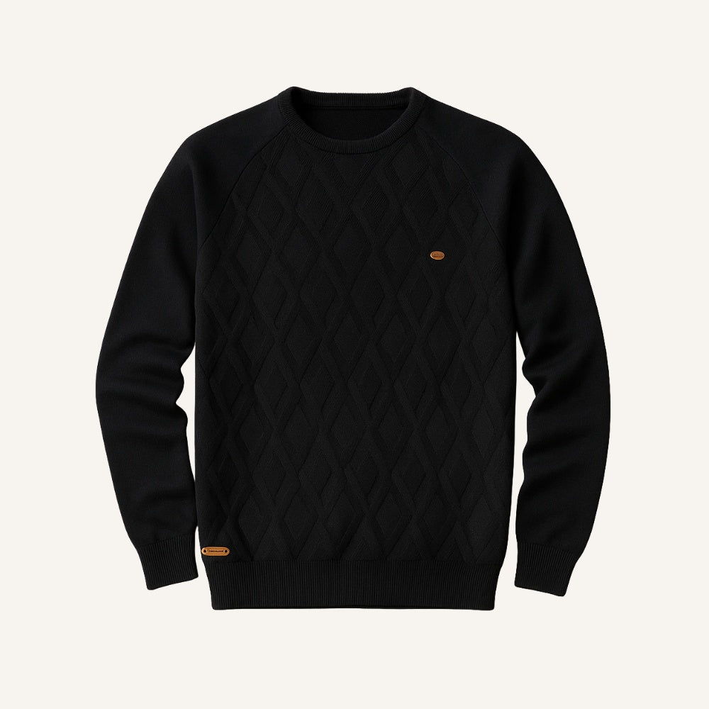 Suéter Masculino Pesson Classic Trama Losangular Algodão Premium