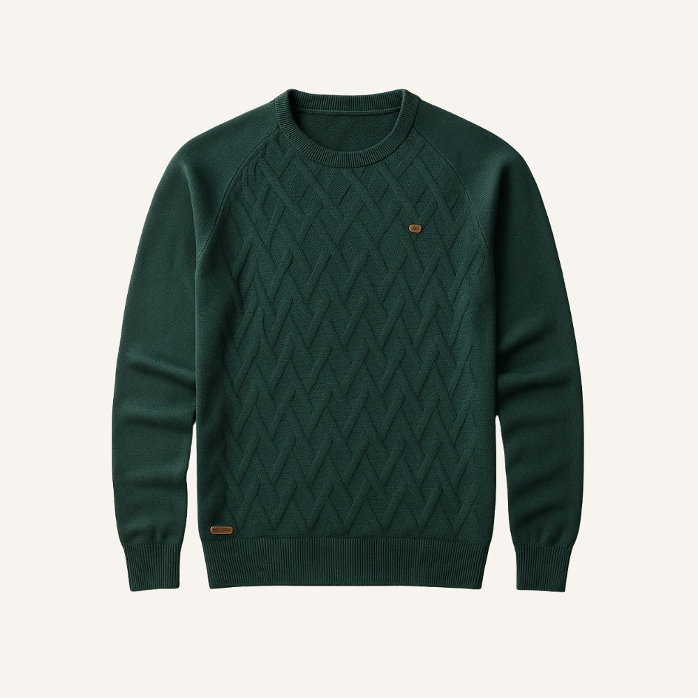 Suéter Masculino Pesson Classic Trama Losangular Algodão Premium