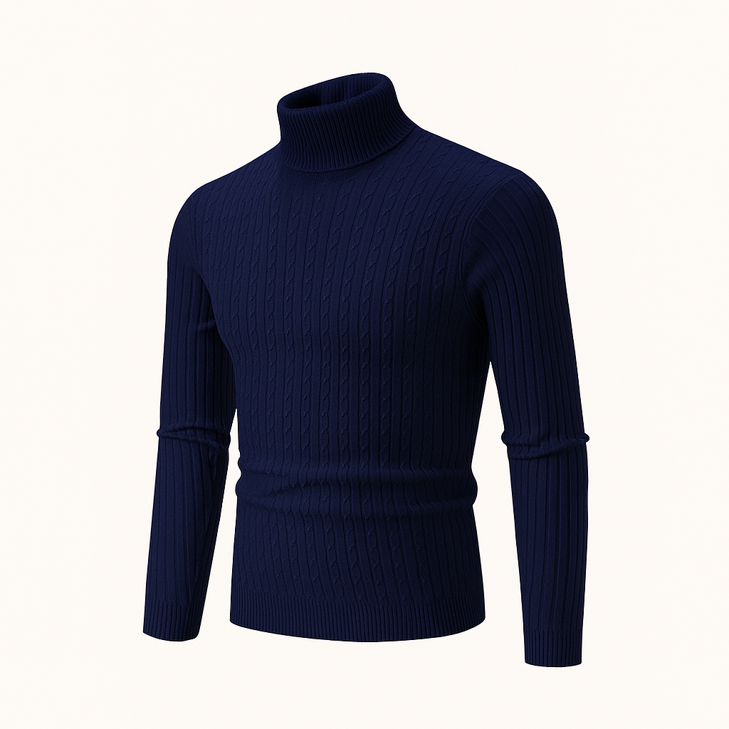 Suéter Masculino Gola Alta Old Money Moretti Pulôver Elegante