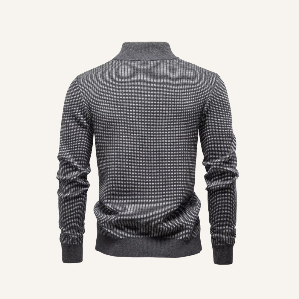 Suéter Tricô Masculino Meio Zíper Castelli Premium e Sofisticado
