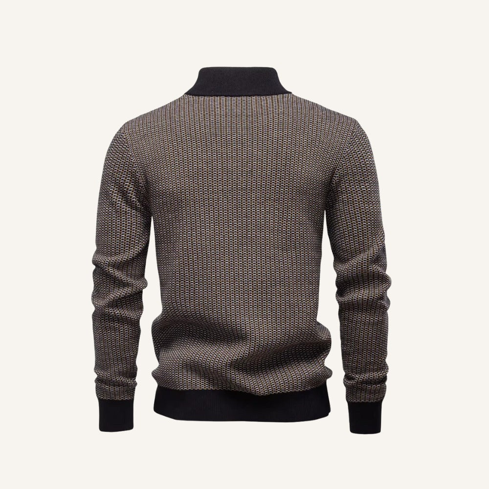 Suéter Tricô Masculino Meio Zíper Castelli Premium e Sofisticado