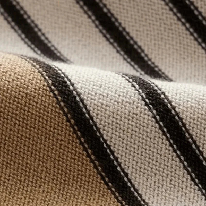 Polo de Tricô Listrada Estilo Old Money Masculina Caimento Ajustado