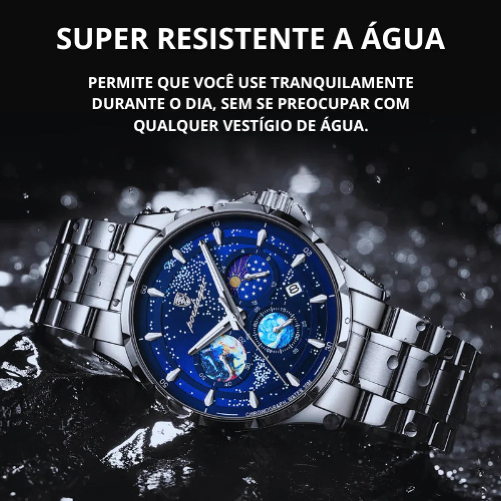 Relógio Masculino Aço Inoxidável Quartzo Cosmo - vista 3