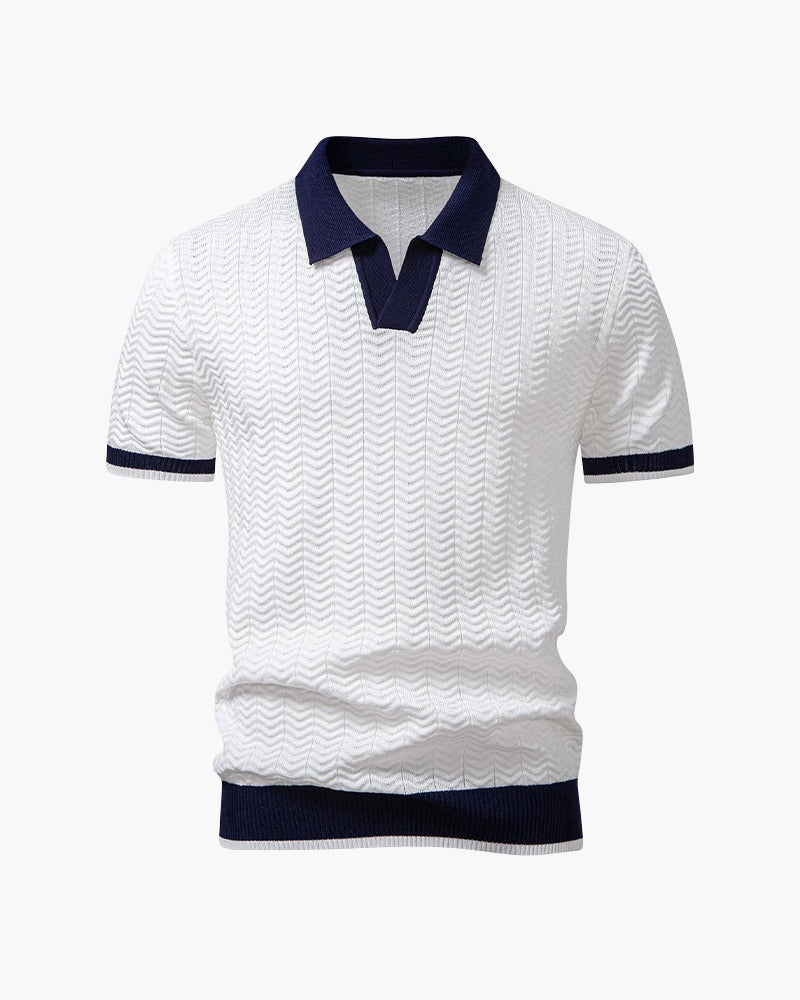 Camisa Polo Masculina 100% Algodão Colarinho Elegante Milão
