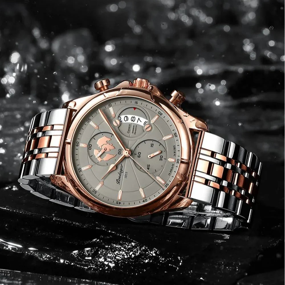 Relógio Masculino Aço Inoxidável Quartzo Borghese - vista 6