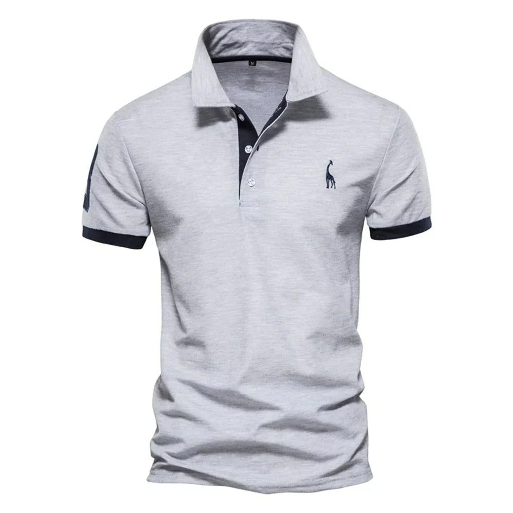 Camisa Polo Masculina Com Bordado Girafa Milão