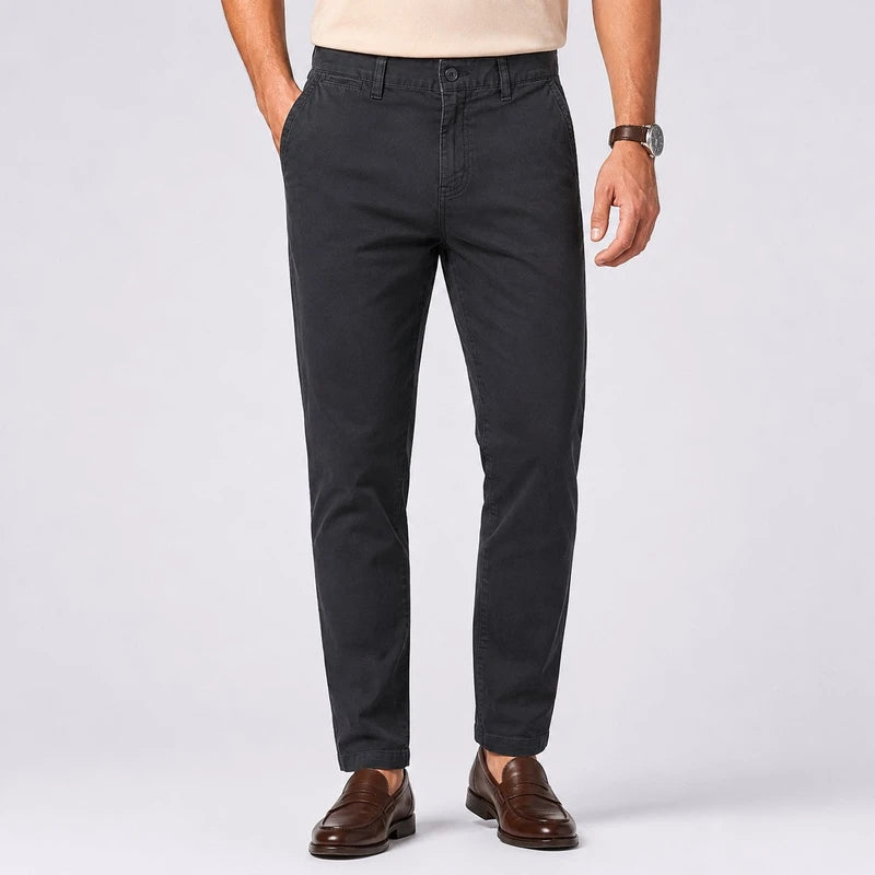 Calça Chino Masculina Algodão Slim Fit Old Money Vittore