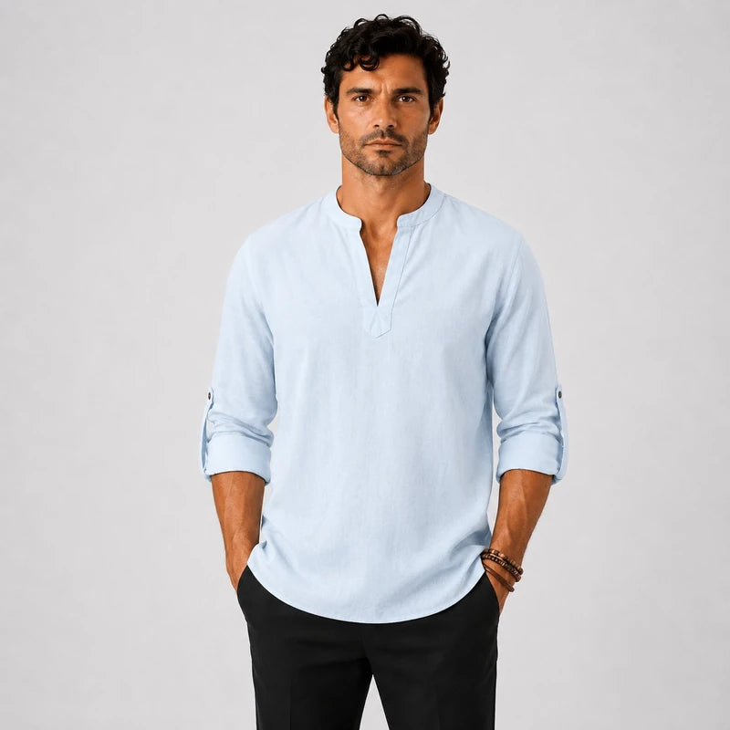 Camisa Masculina em Linho Trancoso