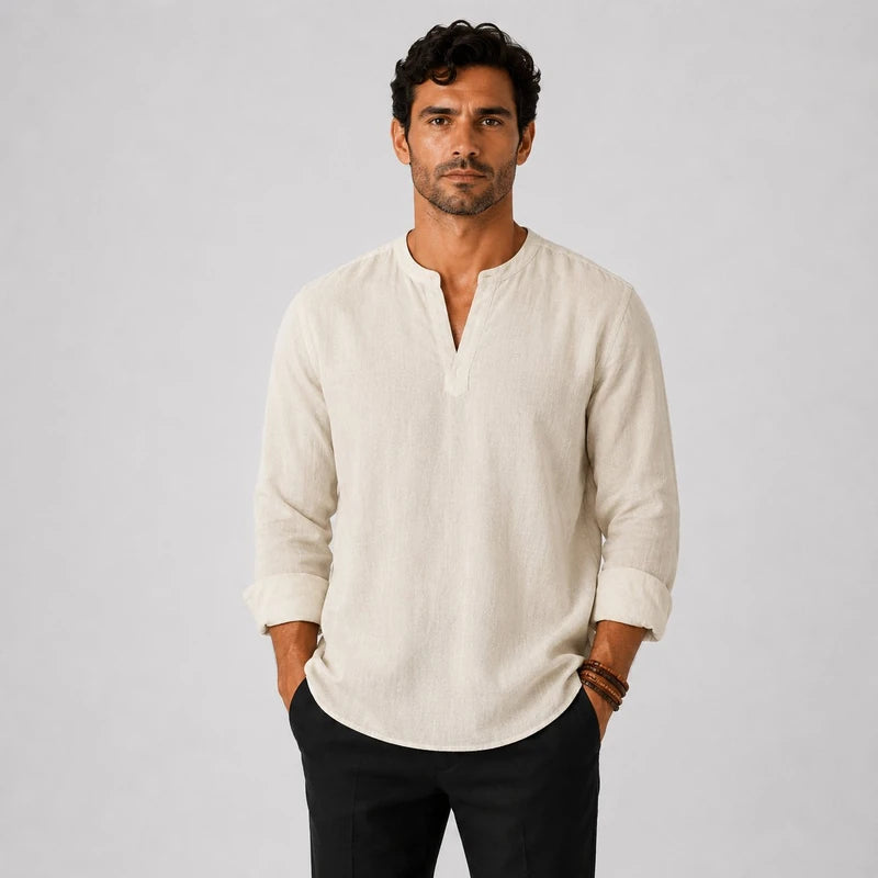Camisa Masculina em Linho Trancoso
