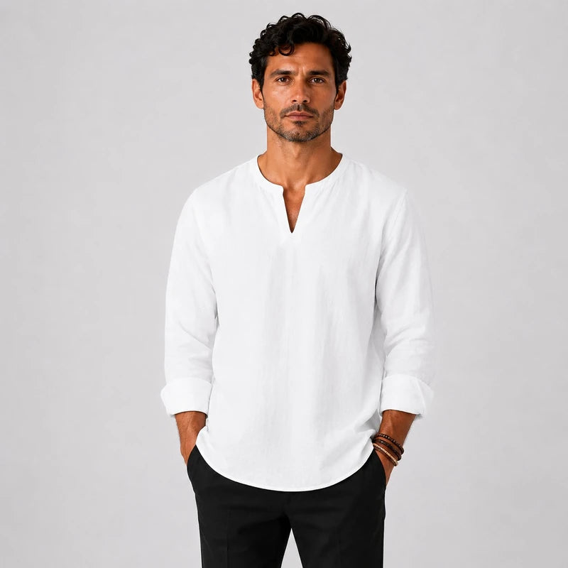 Camisa Masculina em Linho Trancoso