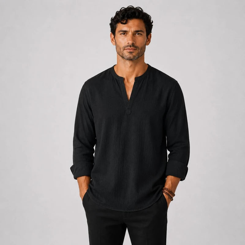 Camisa Masculina em Linho Trancoso