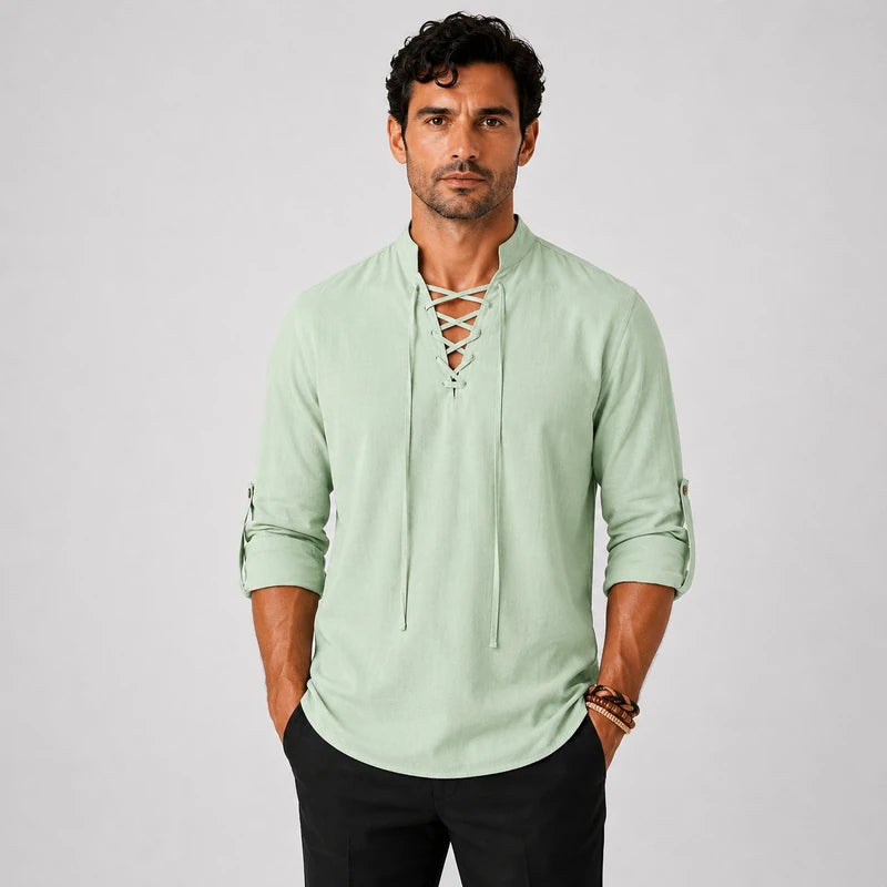 Camisa Masculina em Linho Guarujá