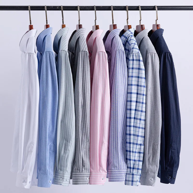 Camisa Masculina Listrada Manga Longa Algodão Premium Elegante