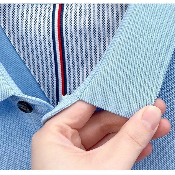Camisa Polo Masculina 100% Algodão Bordado Gola Polo Casual Elegante