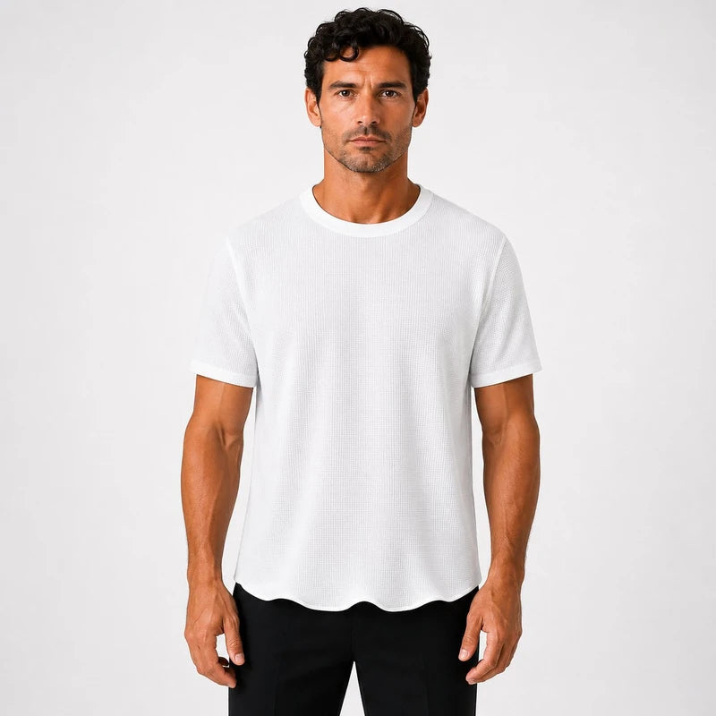 Camiseta Masculina Waffle Gola Redonda Parma