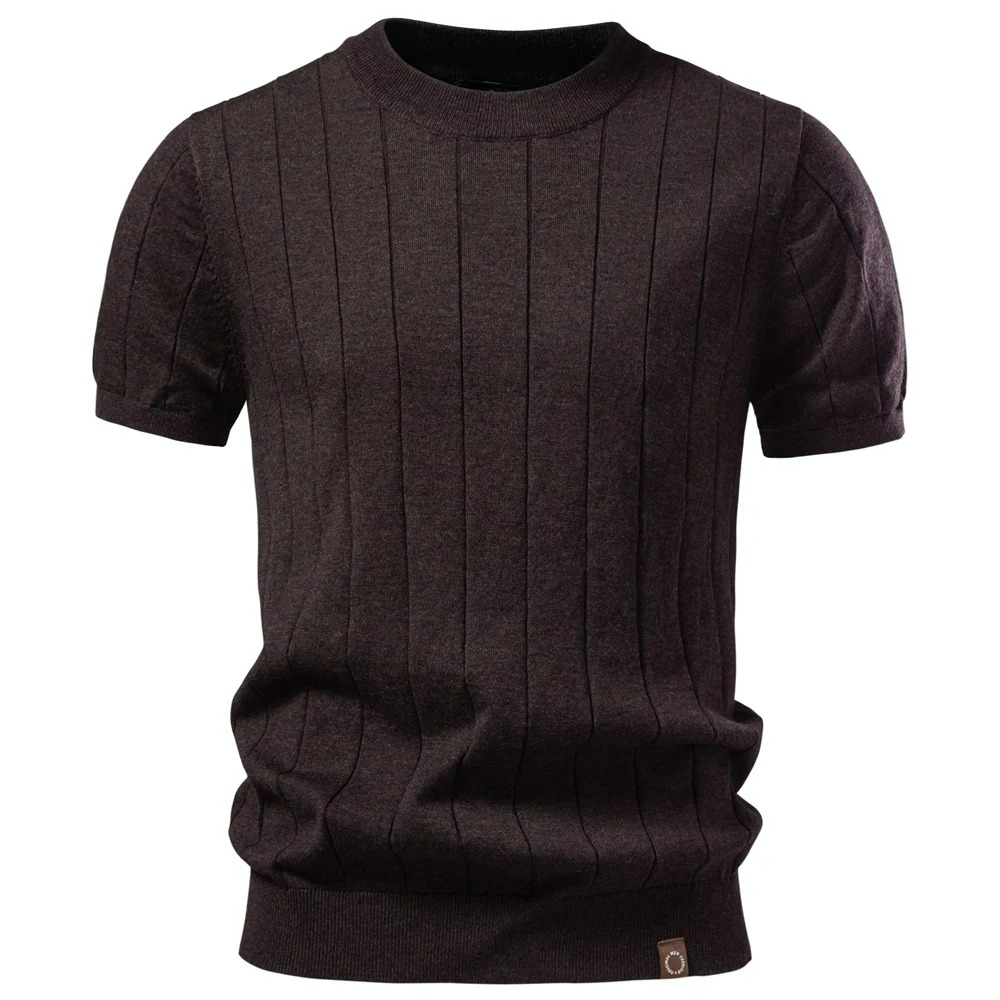 Camiseta Masculina 100% Algodão Canelada Gola Redonda Verona