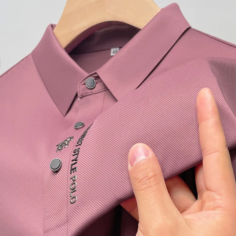 Camisa Polo Masculina Seda Gelada Anti Suor Slim Fit Amalfi
