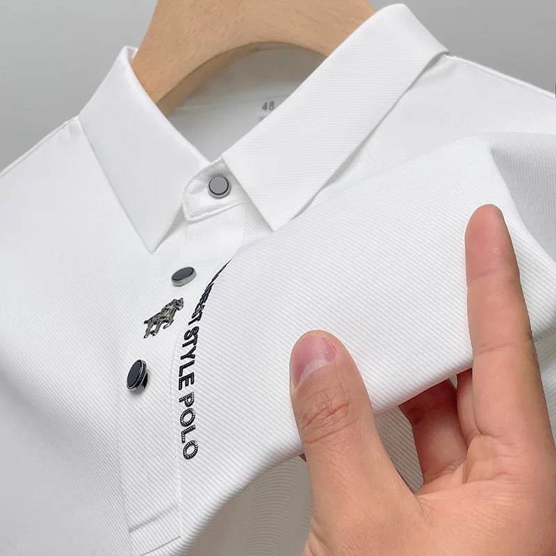 Camisa Polo Masculina Seda Gelada Anti Suor Slim Fit Amalfi