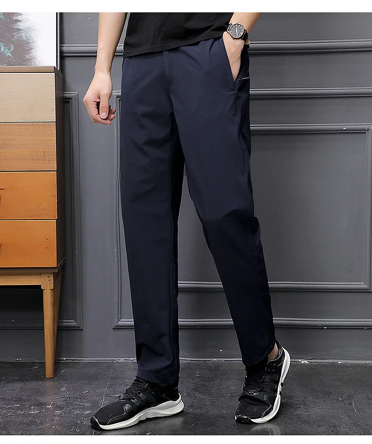 Calça Masculina Seda Gelada Impermeável Slim Fit Trento