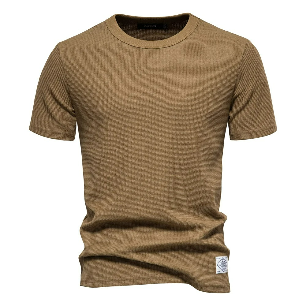 Camiseta Masculina Waffle Gola Redonda Premium Ravenna