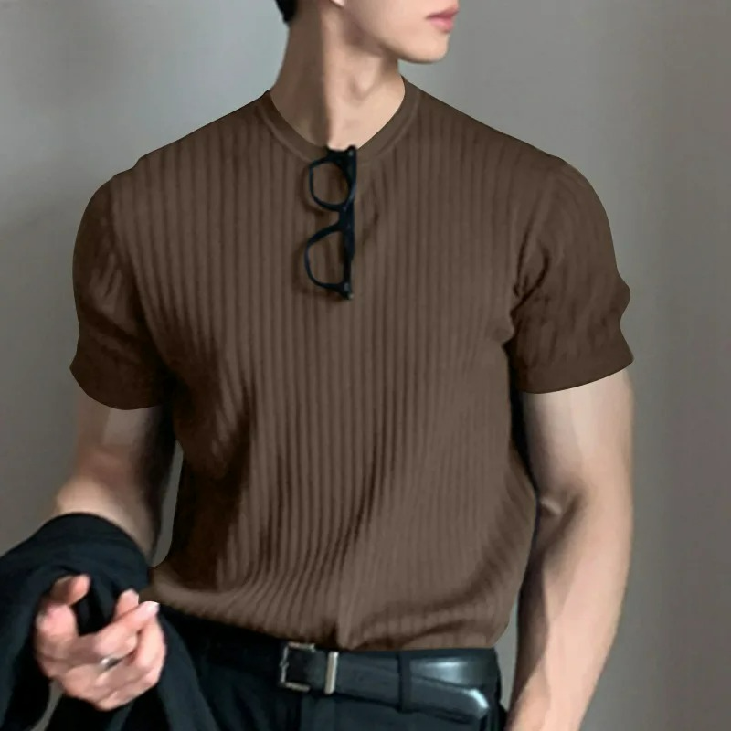 Camiseta Masculina Malha Slim Fit Gola Redonda Torino