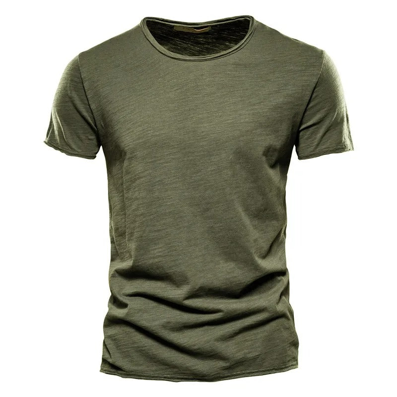 Camiseta Masculina 100% Algodão Slim Fit Gola Redonda Vicenza