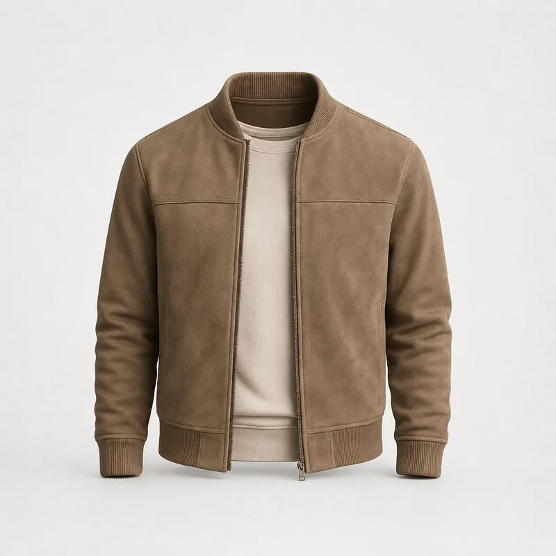 Jaqueta Masculina de Suede Old Money Renoir