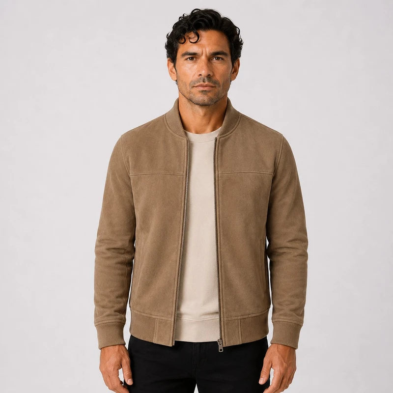 Jaqueta Masculina de Suede Old Money Renoir