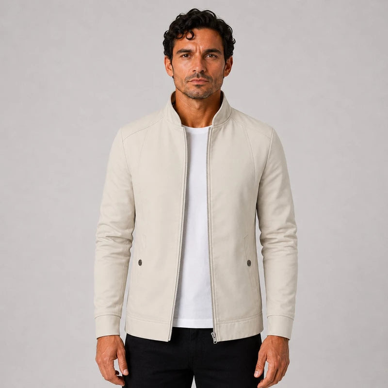 Jaqueta Masculina Algodão Gola Alta Slim Fit Casual Dickson