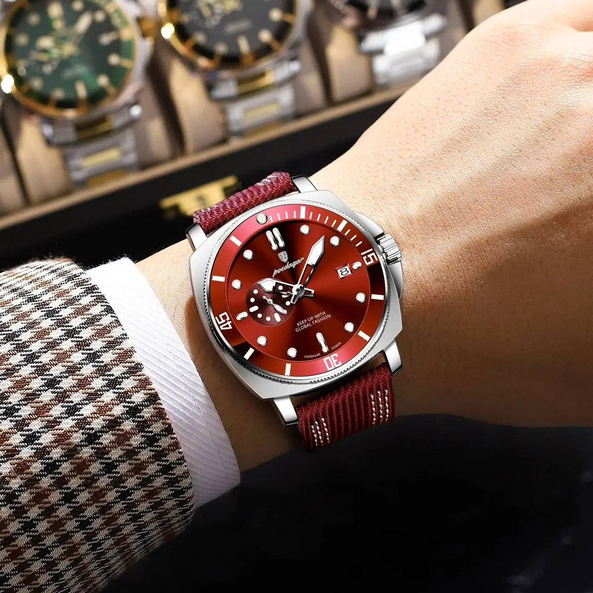 Relógio Masculino Pulseira de Nylon Quartzo Impero - vista 7