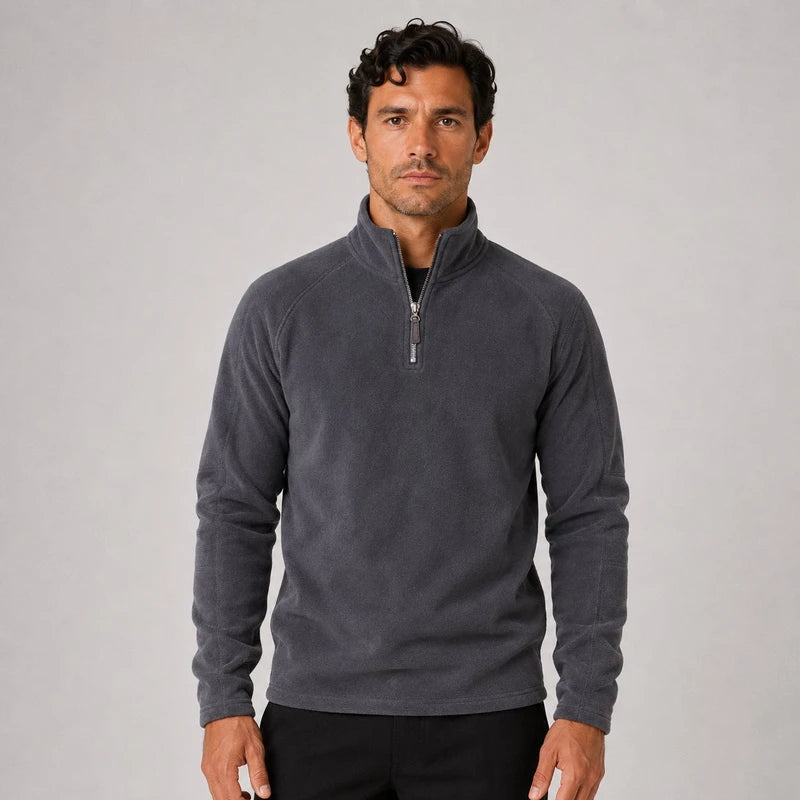 Suéter Masculino Meio Zíper Piemonte Aveludado Casual Sofisticado