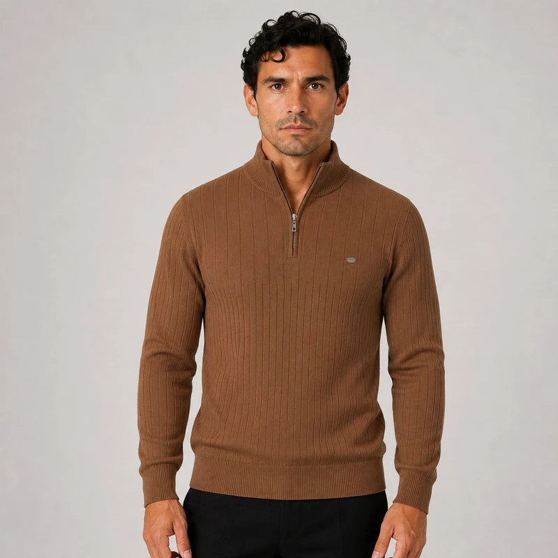 Suéter Masculino Gola Alta com Zíper Verri Premium Algodão